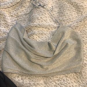 Grey sparkly tank top